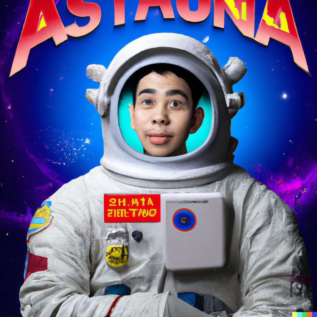 an astronaut, promotional poster for a Disney movie